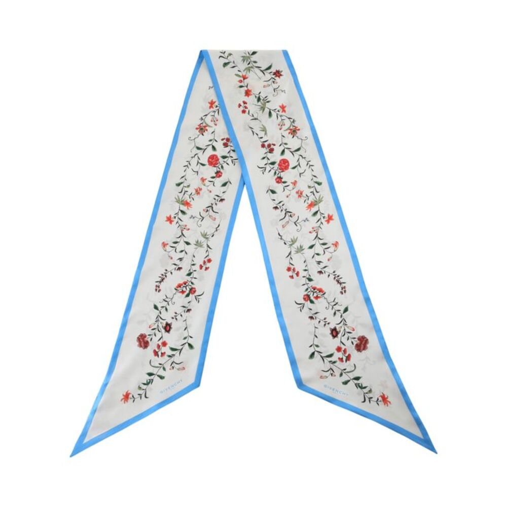 Givenchy Floral Print Silk Scarf Womens